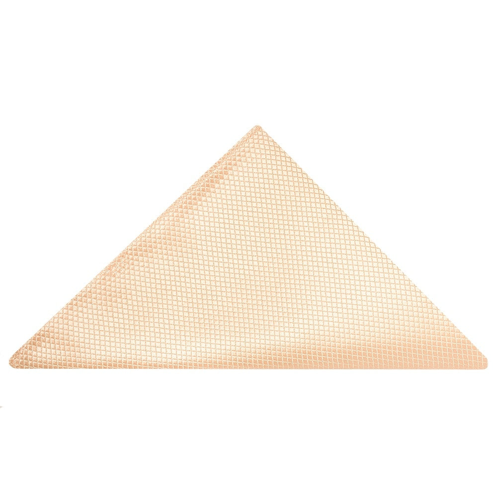 Light Peach Diamond Pocket Square 1