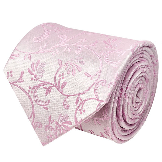 Light Dusty Pink Floral Classic Mens Tie 2