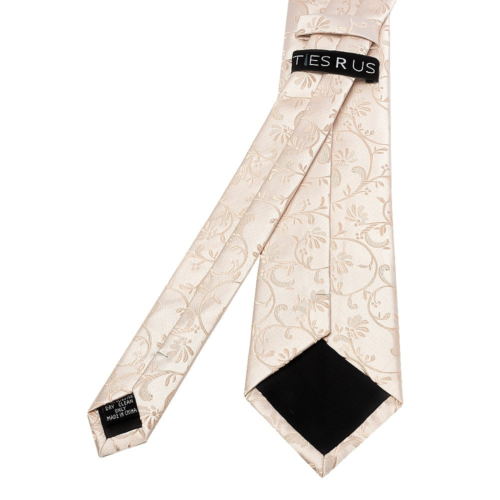 Nude Floral Classic Mens Tie 3