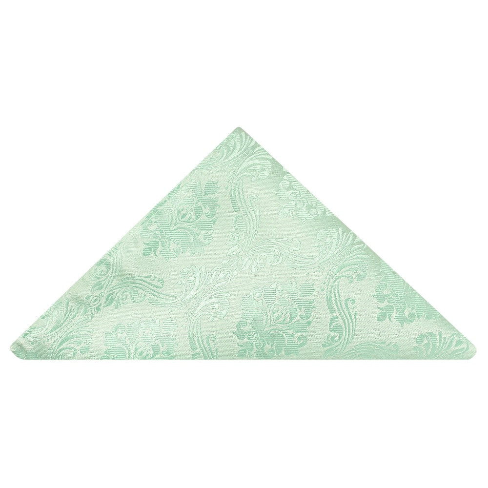 Mint Green Paisley Pocket Square 1
