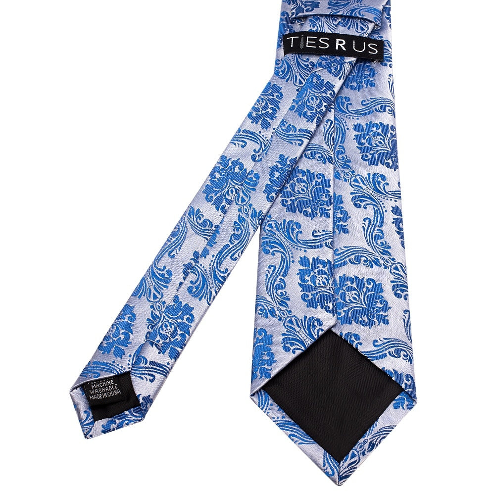Royal Blue Paisley Classic Mens Tie 4