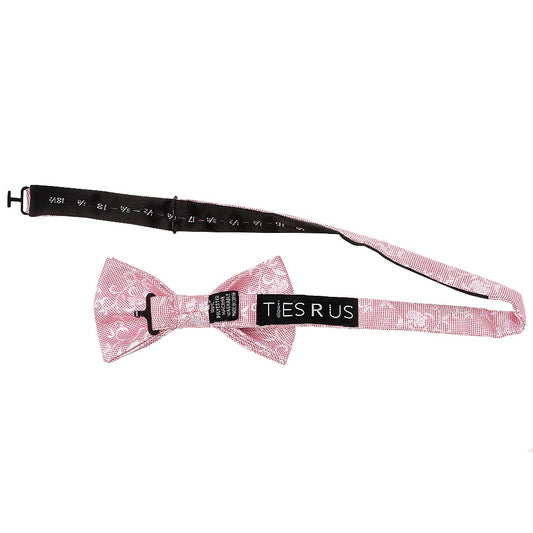 Pink And White Floral Handmade Mens Bow Tie 2