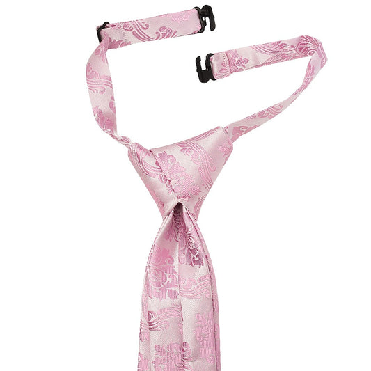 Pre Tied Dusty Pink Paisley Boys Tie Age 4 7 2
