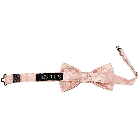 Pre Tied Rose Quartz Floral Boys Bow Tie Age 4 7 2