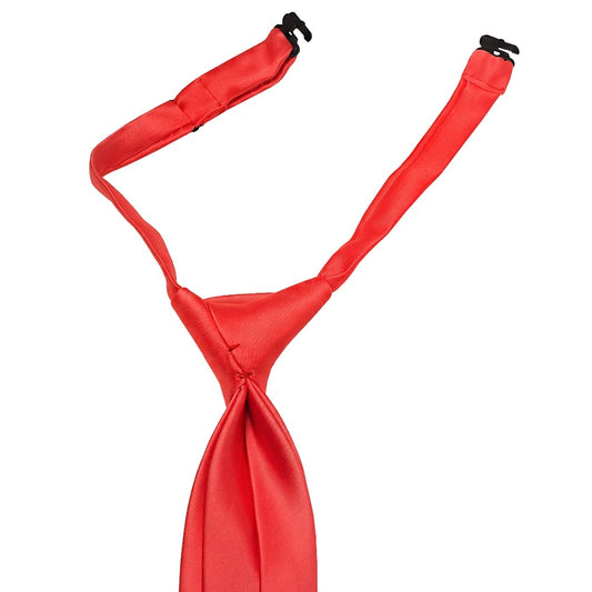 Pre Tied Coral Pink Satin Boys Tie Age 4 7 2