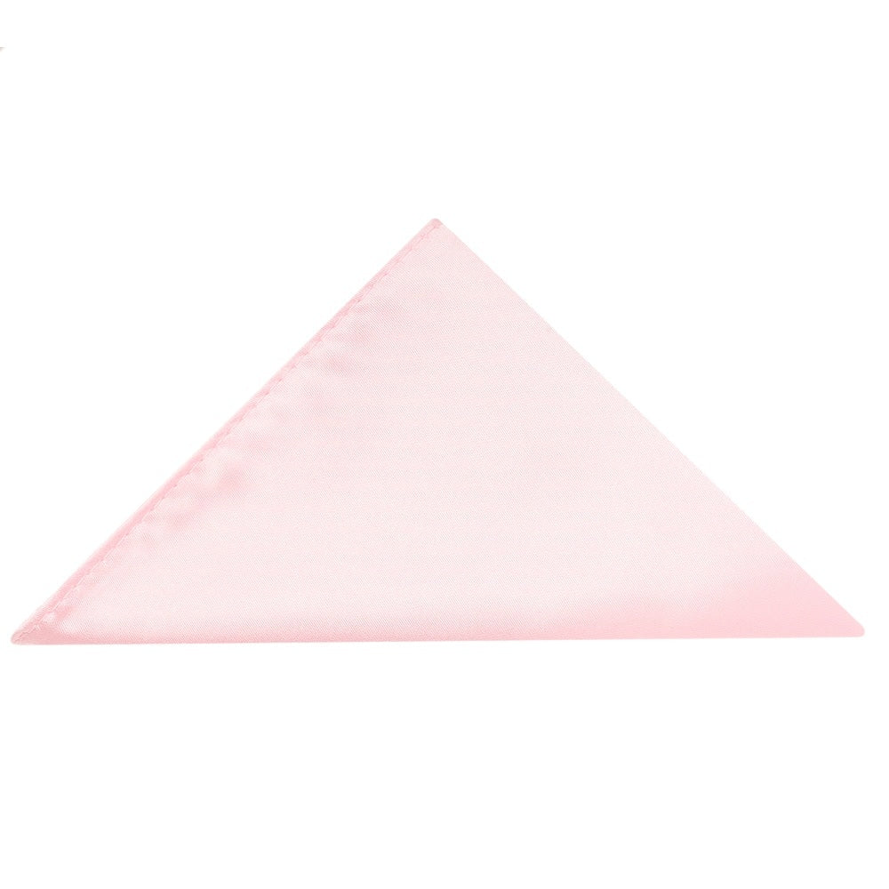 Baby Pink Satin Classic Mens Tie And Pocket Square Set 6