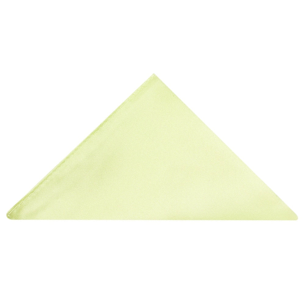 Plain Willow Green Satin Skinny Men Tie And Pocket Square Set 5