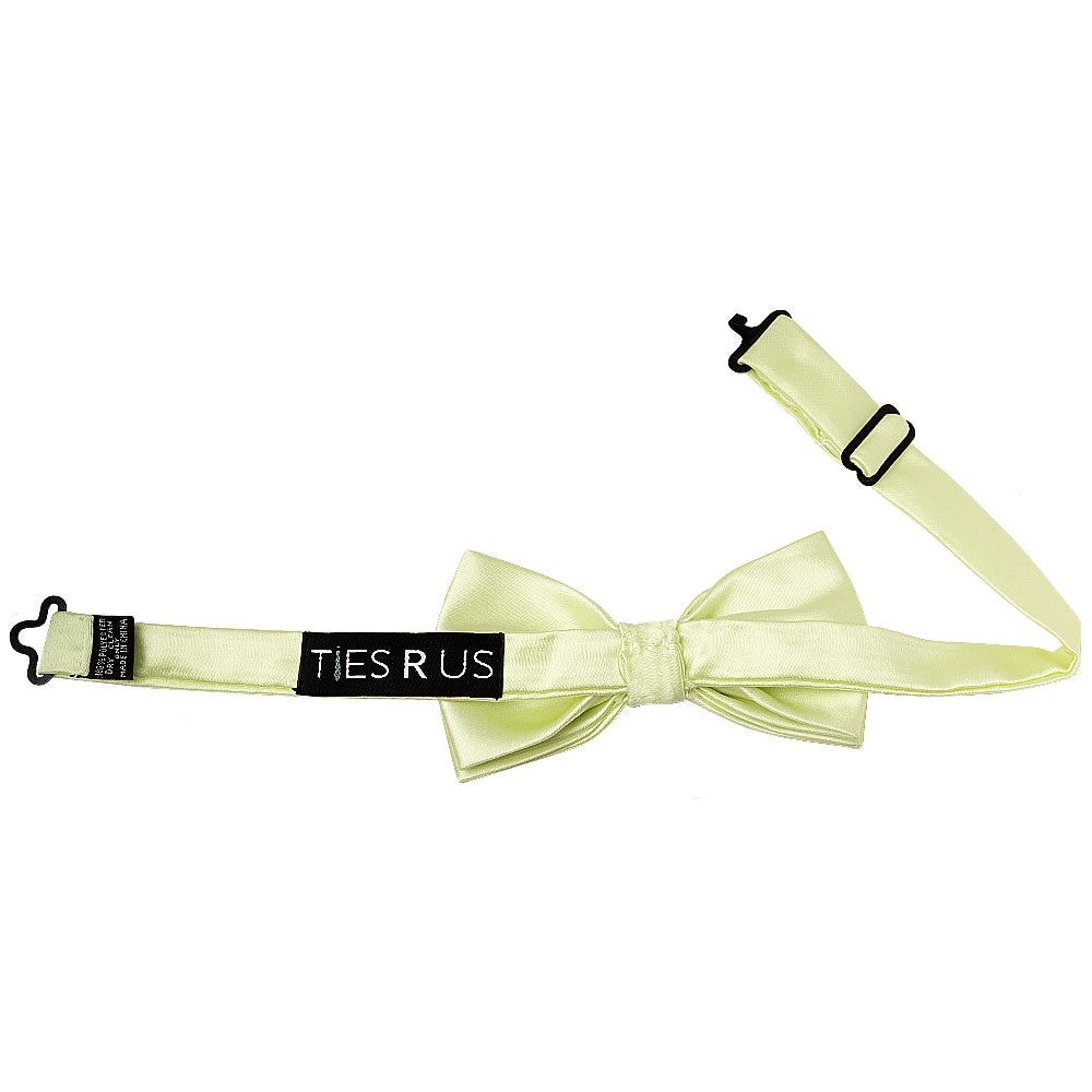 Pre Tied Willow Green Satin Boys Bow Tie Age 4 7 2