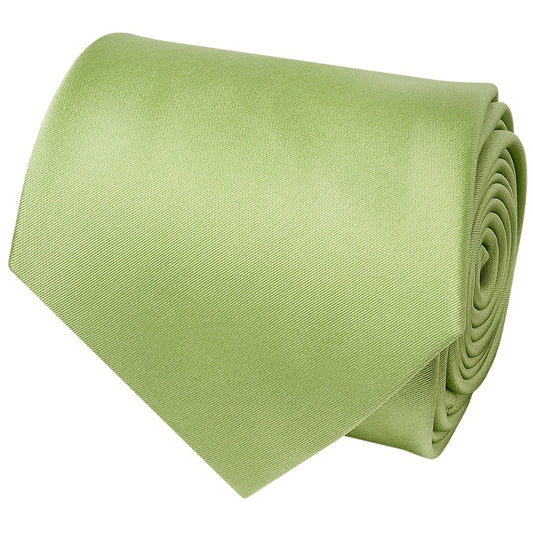 Plain Light Sage Satin Classic Mens Tie 2
