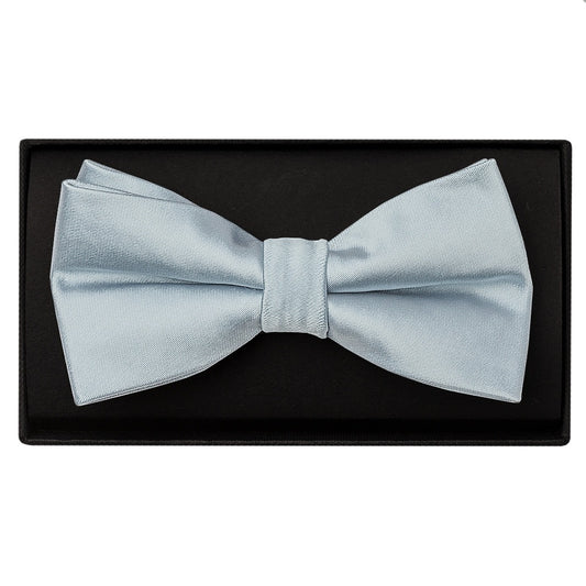 Plain Duck Egg Handmade Mens Bow Tie And Pocket Square 2