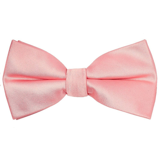 Pre Tied Blush Rose Satin Boys Bow Tie And Pocket Square Set Age 4 7 2