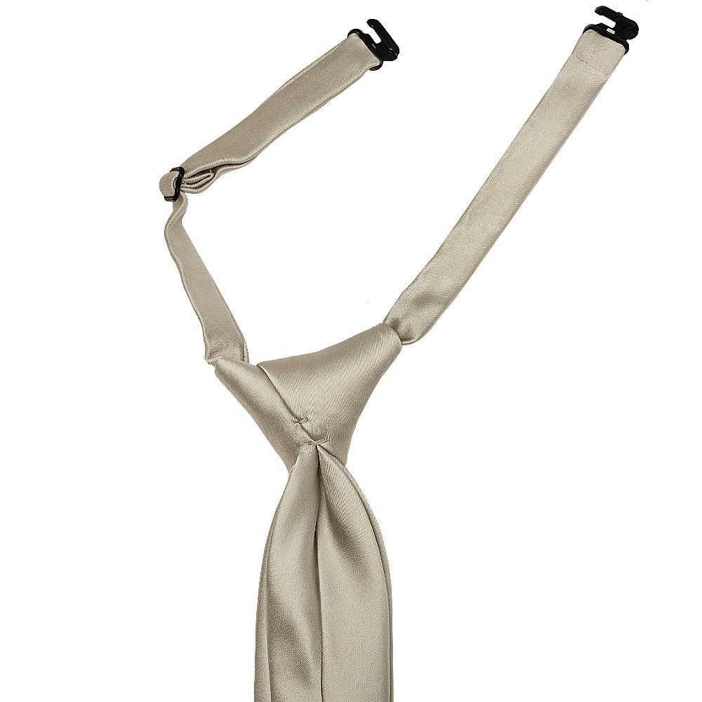 Pre Tied Dusty Sage Satin Boys Tie Age 4 7 2