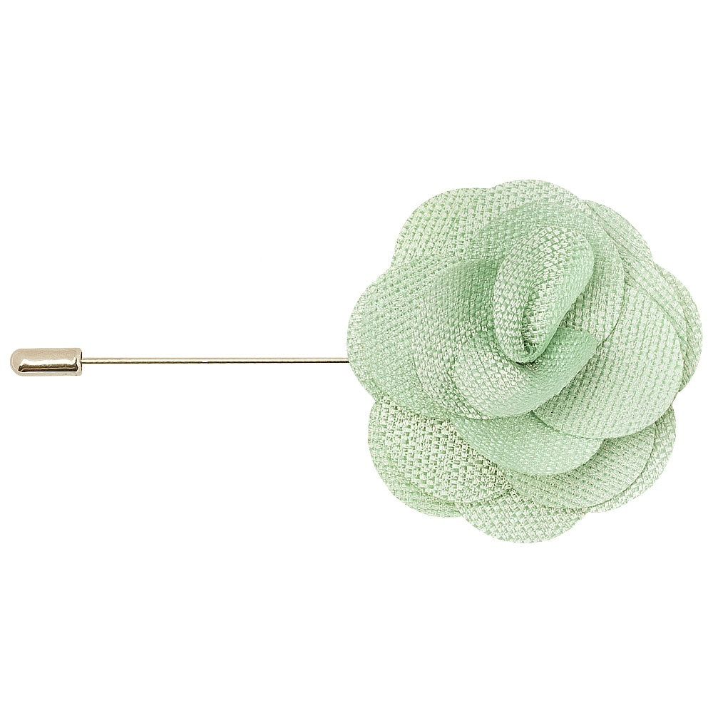 Classic Green Mens Tie With Pocket Square And Lapel Pin Set 7