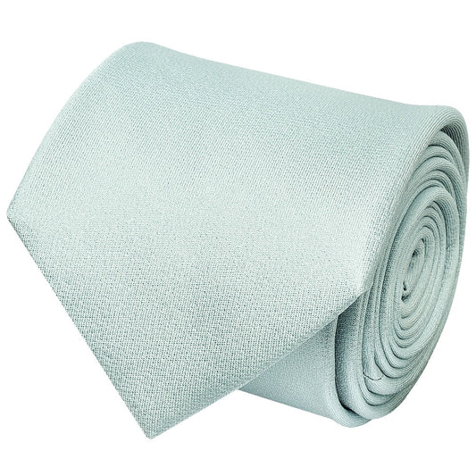 Plain Seafoam Blue Silk Classic Mens Tie 2