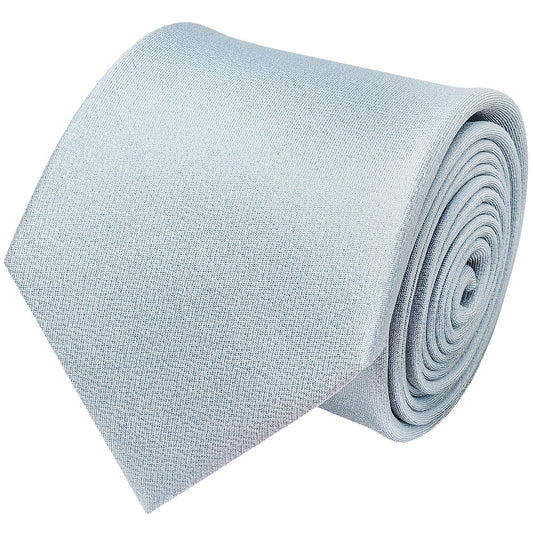 Plain Steel Blue Silk Classic Mens Tie 2