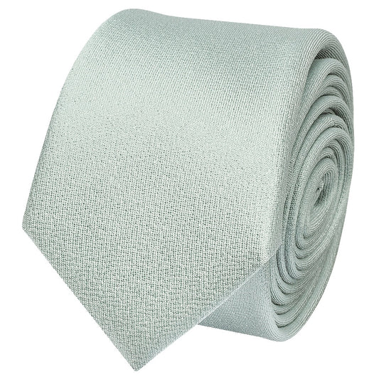 Plain Duck Egg Silk Skinny Mens Tie 2