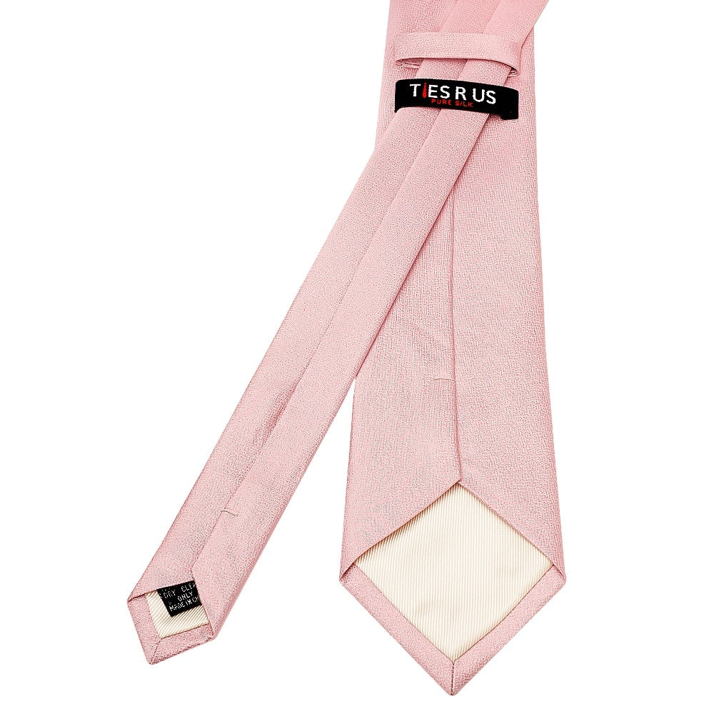 Plain Dusty Rose Silk Classic Mens Tie 3