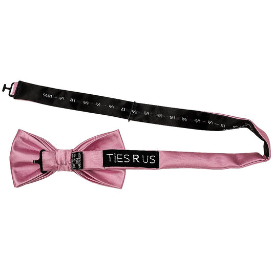Plain Dusty Pink Hand Made Mens Bow Tie 2