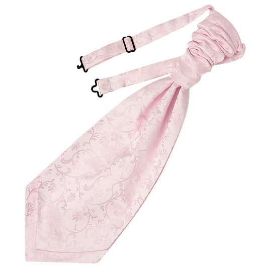Blush Pink Floral Mens Cravat Tie And Pocket Square Set 2