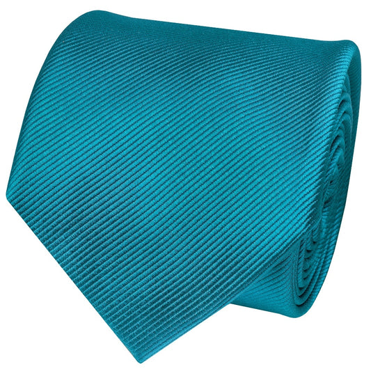 Turquoise Silk Twill Silk Classic Mens Tie