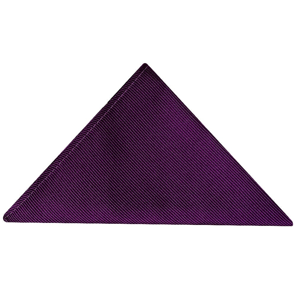 Purple Twill Silk Pocket Square 1