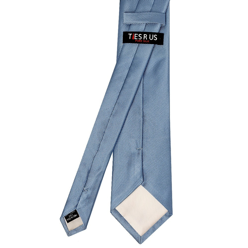Light Blue Silk Twill Classic Mens Tie 4