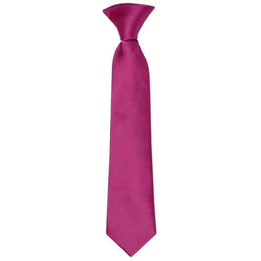 Pre Tied Fuchsia Satin Boys Tie And Pocket Square Set Age 4 7 2