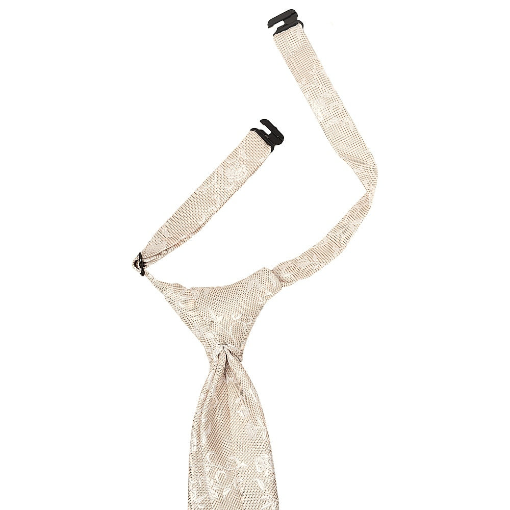Pre Tied Champagne And White Floral Boys Tie Age 4 7 2