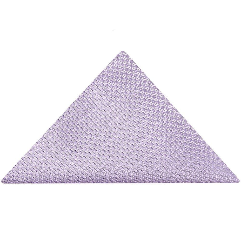 Lilac Textured Skinny Tie And Pocket Square Set 5