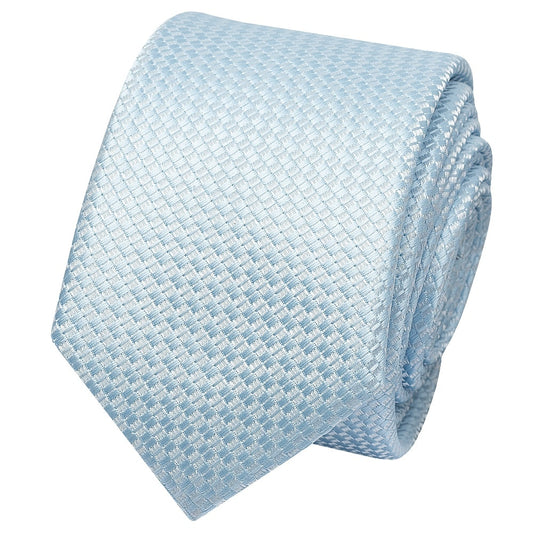 Sky Blue Textured Skinny Tie 2