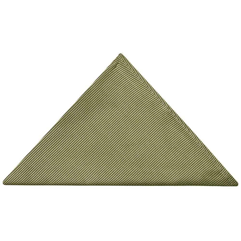 Khaki Twill Silk Pocket Square 1