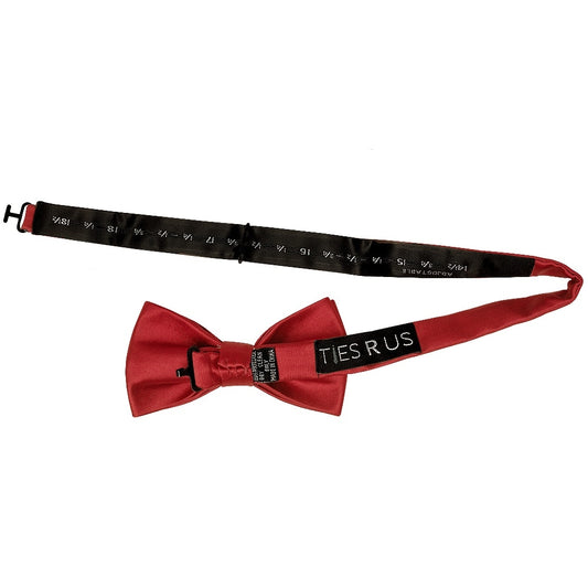 Plain Red Wine Mens Bow Tie 2