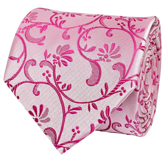 Fuchsia Floral Classic Mens Tie 2
