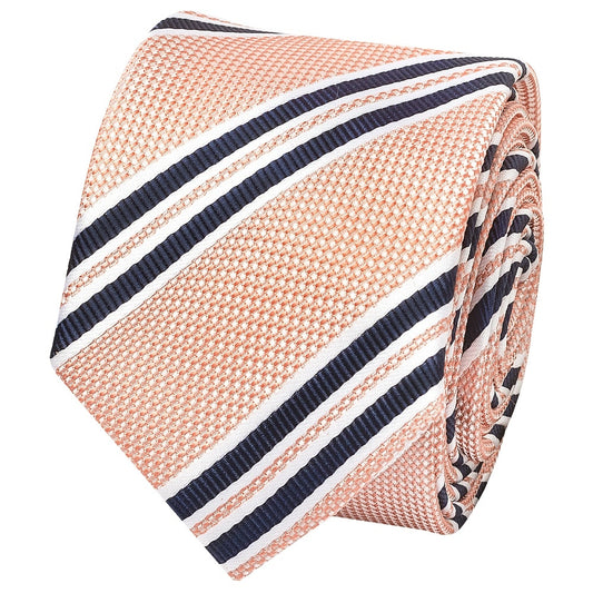 Pink Twin Stripe Skinny Mens Tie 2