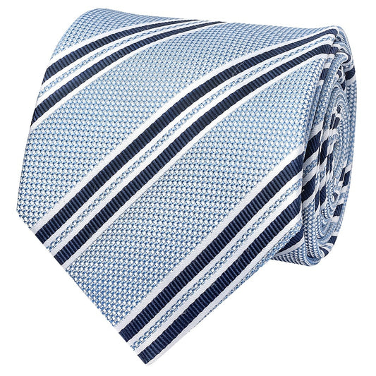 Blue Twin Stripe Classic Mens Tie 2