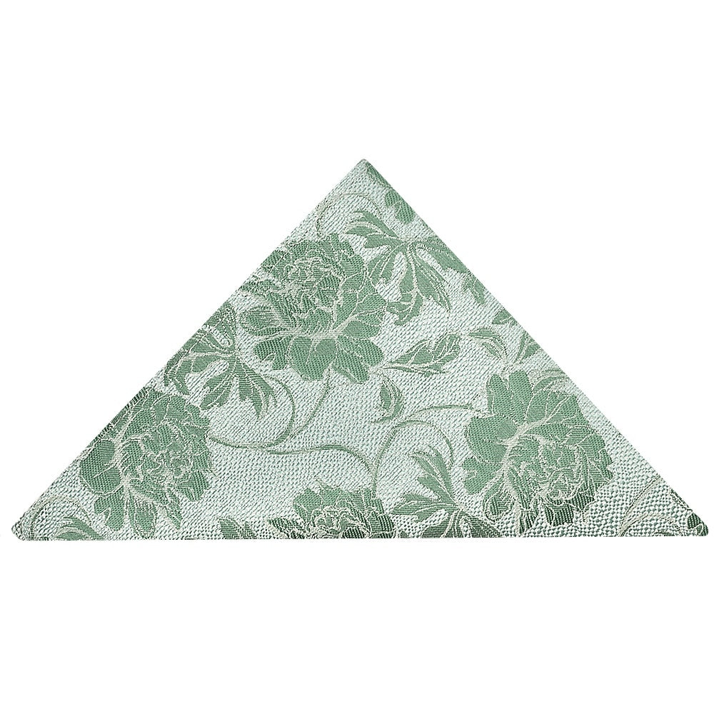 Green Flower Classic Mens Tie And Pocket Square Set 5
