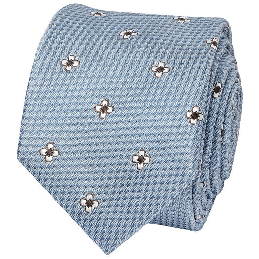 Blue Petal Skinny Mens Tie 2