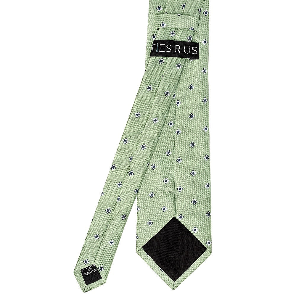 Green Petal Classic Mens Tie 3