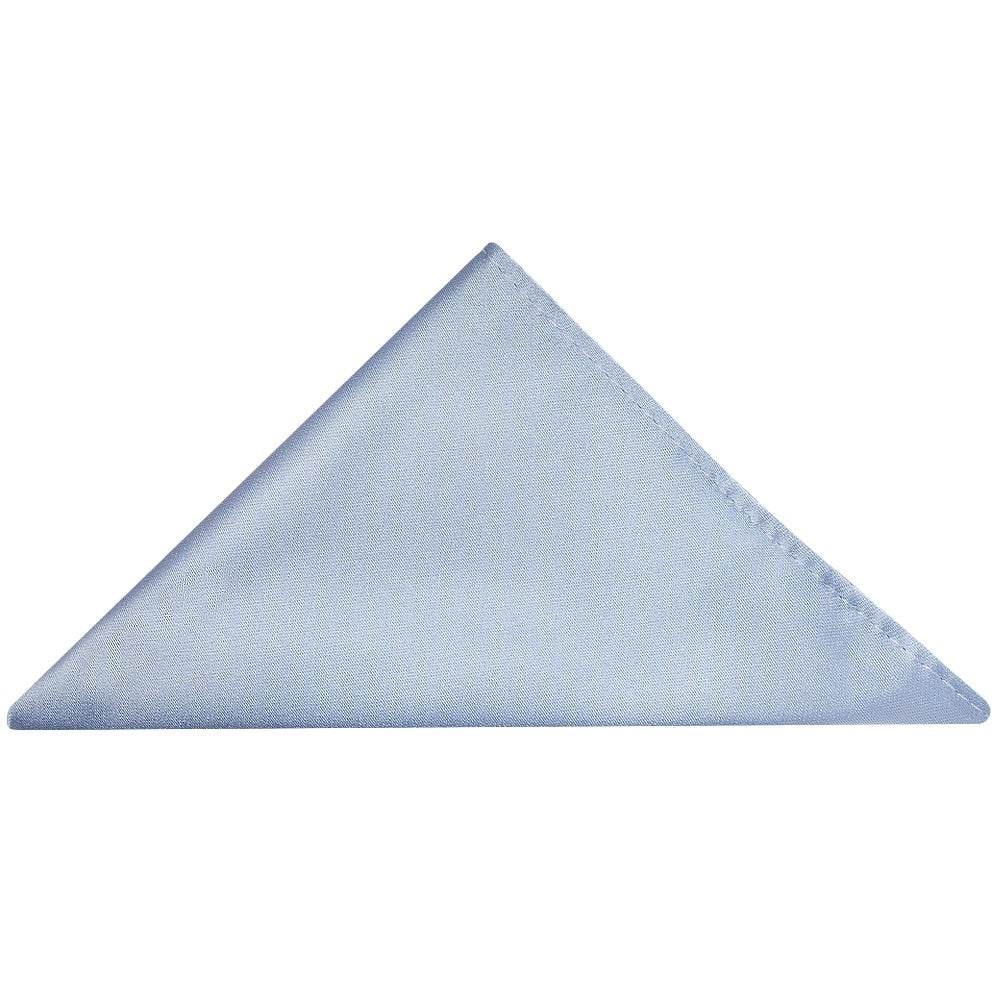 Plain Dusty Blue Satin Skinny Mens Tie And Pocket Square 5