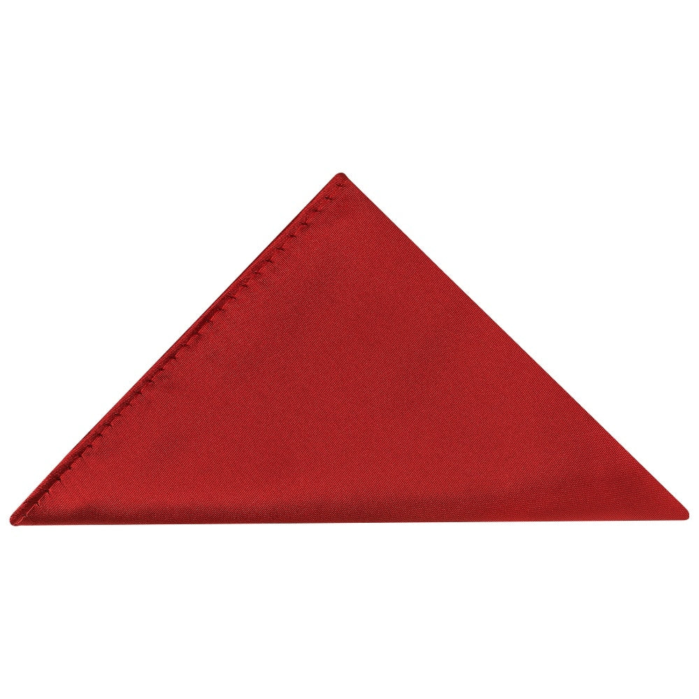 Pre Tied Scarlet Red Satin Boys Bow Tie And Pocket Square Set 4
