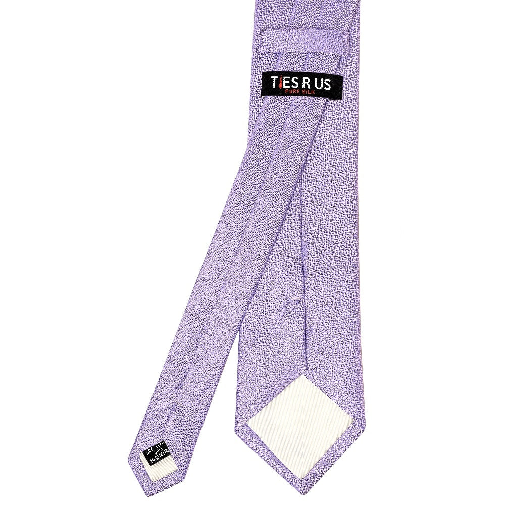 Plain Purple Textured Silk Classic Mens Tie 3