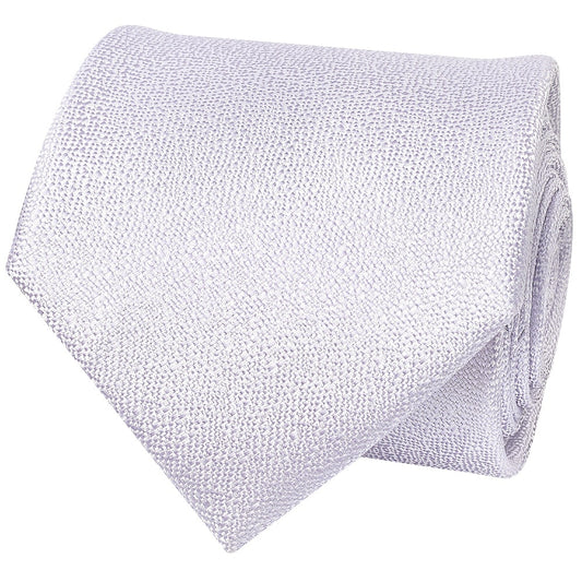 Plain Lilac Textured Silk Classic Mens Tie 2