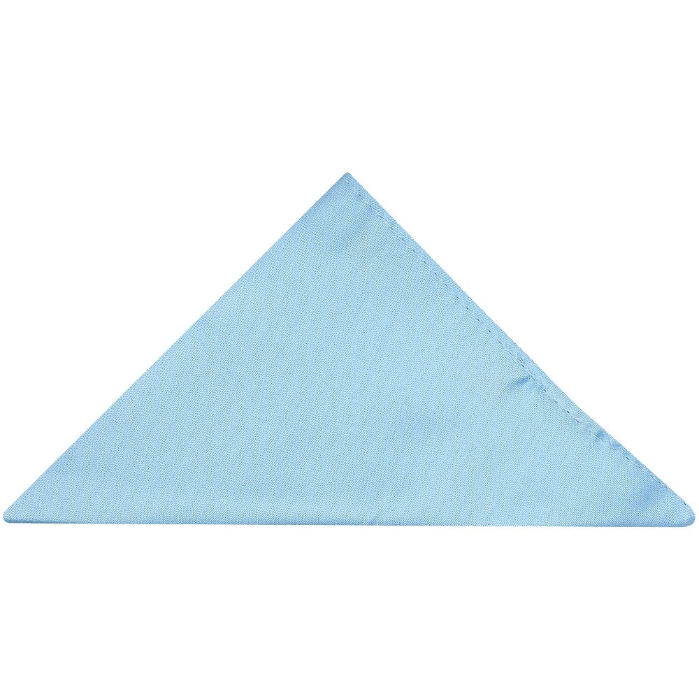 Plain Sky Blue Satin Classic Mens Tie And Pocket Square Set 6