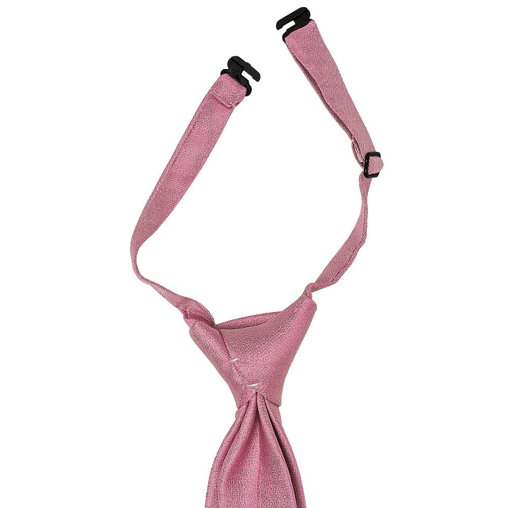 Pre Tied Dusty Pink Silk Boys Tie And Pocket Square Set Age 4 7 4