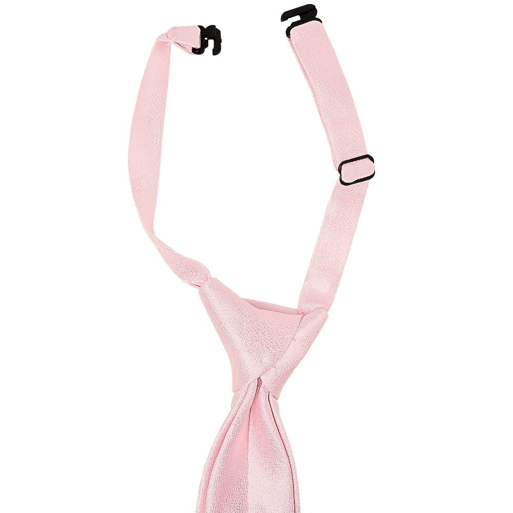 Pre Tied Blush Pink Silk Boys Tie Age 4 7 2