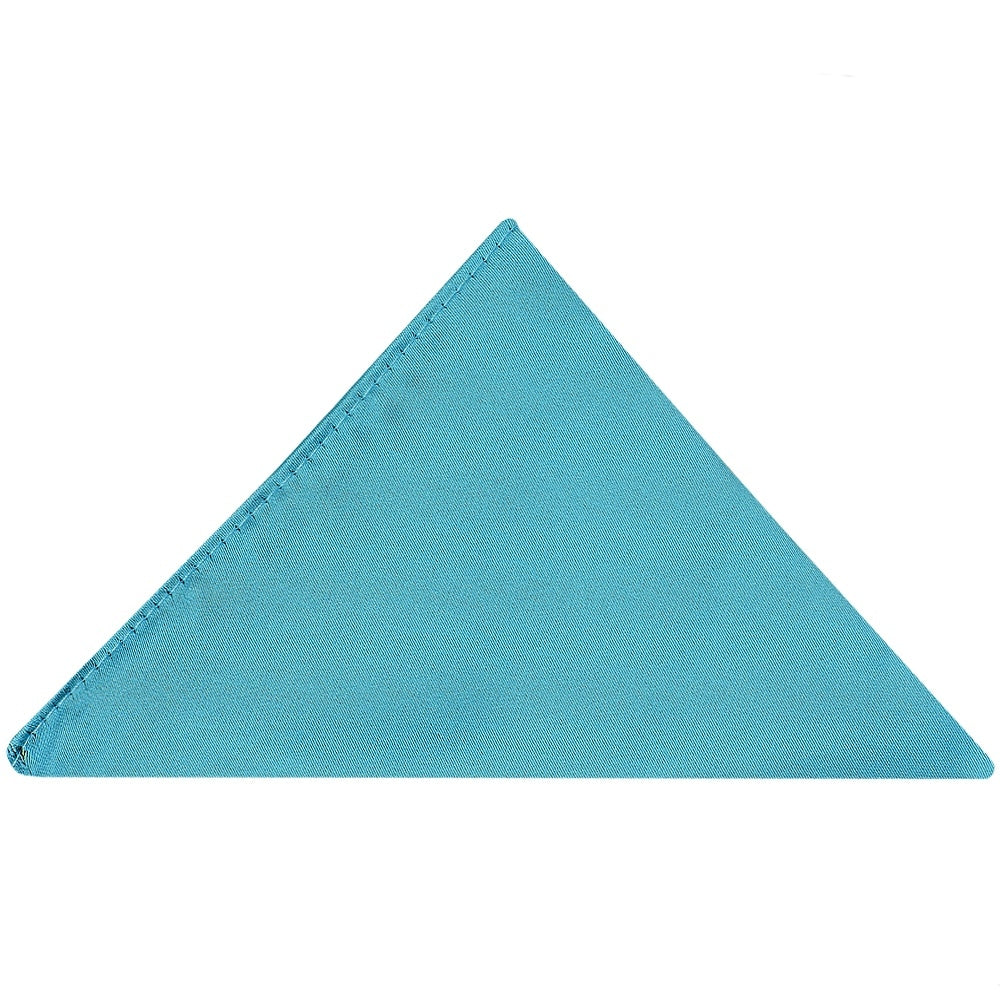 Turquoise Satin Skinny Boys Tie And Pocket Square Set 5