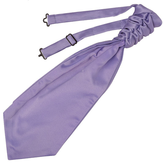 Lavender Satin Mens Cravat Tie And Pocket Square Set 2