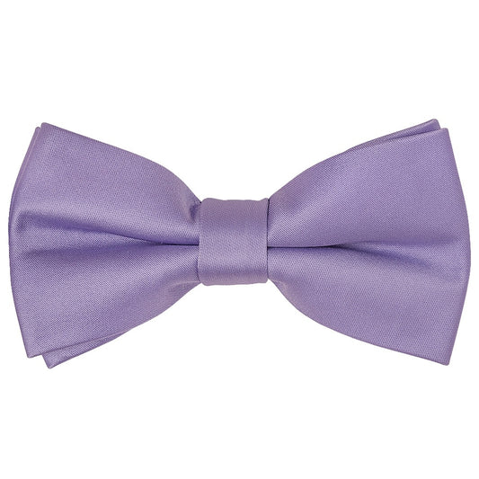 Pre Tied Lavender Satin Boys Bow Tie And Pocket Square Set Age 4 7 2