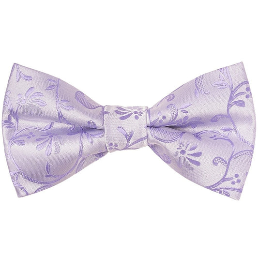 Pre Tied Lavender Floral Boys Bow Tie And Pocket Square Set Age 8 11 Years 2