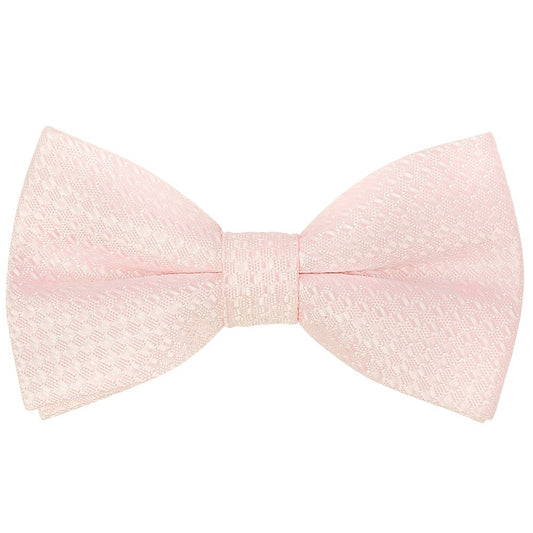 Pre Tied Blush Textured Boys Bow Tie And Pocket Square Set Age 8 11 2